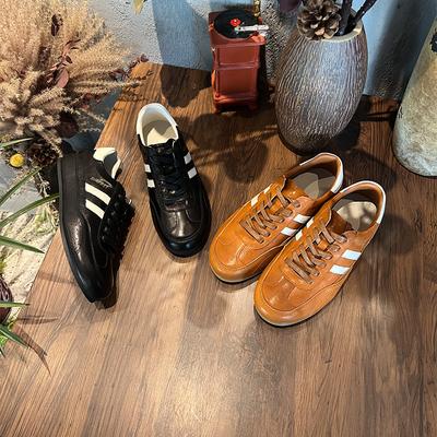 First Layer Sheepskin, First Layer Cowhide German Training Shoes 2026 Spring Flat-bottomed Sports Forrest Gump Shoes Casual Shoes