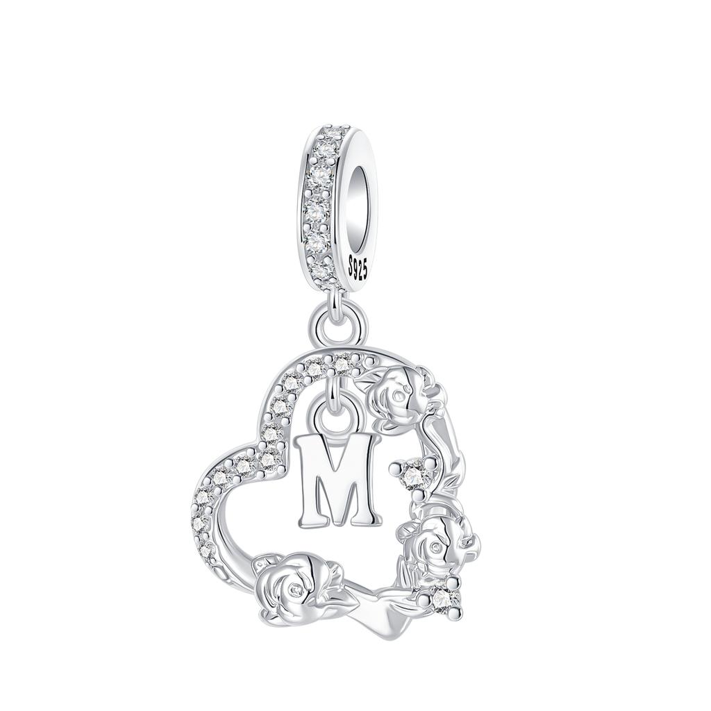 Original Charms Bead Copper Inlaid Zirconium Nun Cross Angel Wing Pendants Fit Bracelet Jewelry Gift Marking