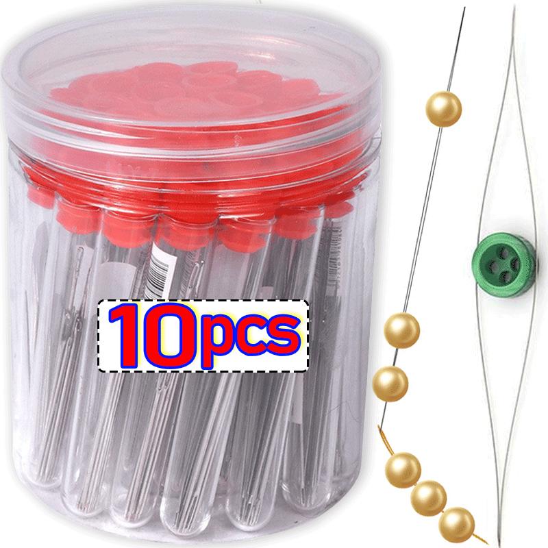 10/S Beading Needles Seed Beads Needles Big Eye Diy Beaded Collapsible Beading Pins Open Needles For Jewelry Making Tools