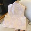 Vest Vest Women's Outer Wear Spring and Autumn Years Improved Buckle Vest Oblique Placket