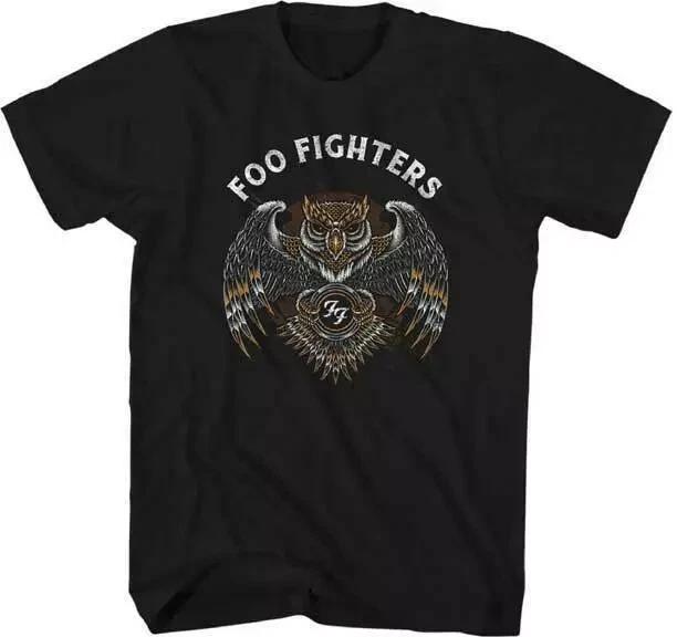 

Foo Fighters Owl T Shirt Mens Rock and Roll Music Band Classic Tee New Black 4XL