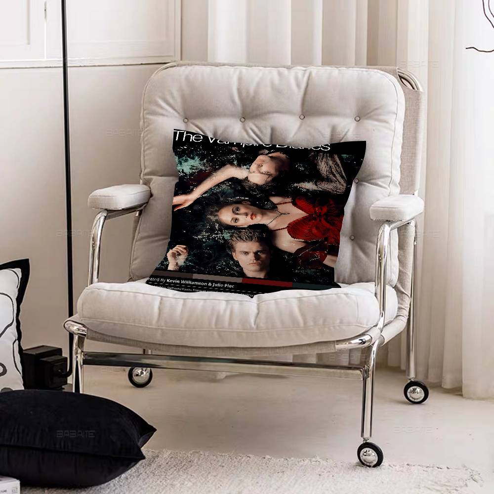 Movie The Vampire Diaries Cushion Cover Pillowcase Upholstery Sofa Throw Pillow Home Decor Pillowcas