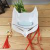 Japanese Style Anime Fox Mask With Tassels And Small Bells Upper Half Face Covered KTY