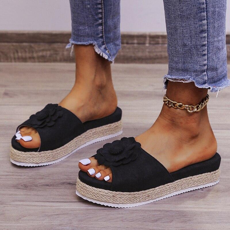 Women Summer Sandals Platform Wedge Flat Espadrille Open Toe Beach Shoes Slipper Women Summer Sandals Platform Wedge Flat Espadrille Open Toe Beach Shoes Slipper