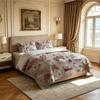 3-piece set (1 bedspread + 2 pillowcases) with Christmas-themed decorations snowmen stars perfect for home decoration