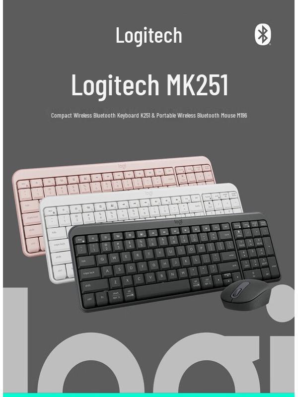 

Logitech MK251 Wireless Bluetooth Keyboard and Mouse Combo