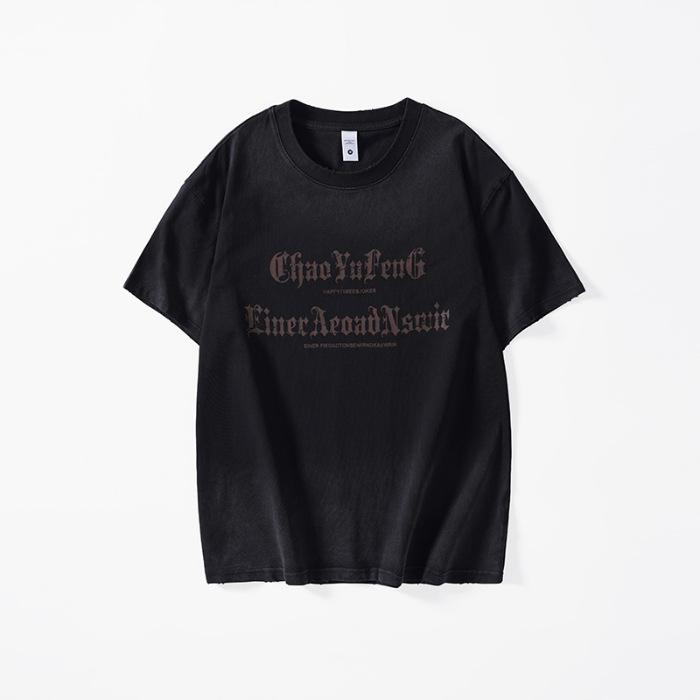 Schwere Herren-T-Shirts für den Sommer Aktualisiert Große Größen Bequeme Passform Kurzarm Amerikanischer Klassischer Stil T-Shirt