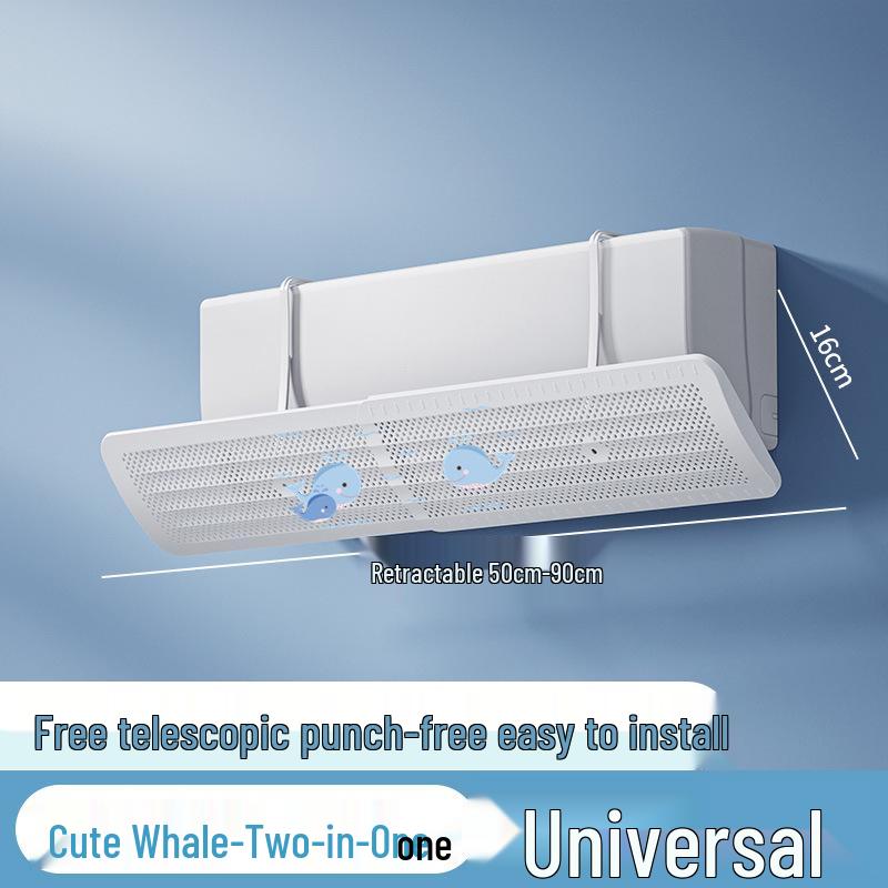 Universal Wall-Mounted Air Conditioner Wind Deflector - No Installation Windproof Guide Cover