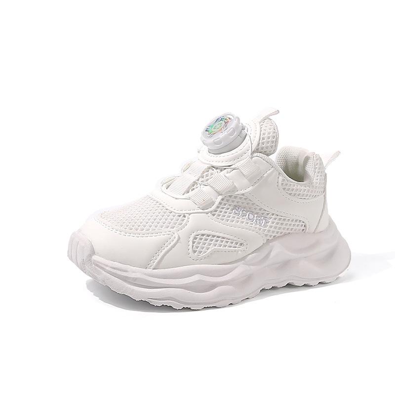 Girls' Sports Shoes Mesh Breathable Running Shoes 2025 Spring and Autumn New Student Little White Shoes Boys Casual Dad Shoes