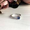 Серебряное кольцо с сапфиром nano 0.375ct (2029045) 1.79 гр. 925 пробы