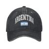 Argentinië Argentijnse Vlag Baseballpetten Casual Verweerd Gewassen Hoofddeksels voor Unisex Vrouwen Buiten Hardlopen Golf Cadeau Petten Pet