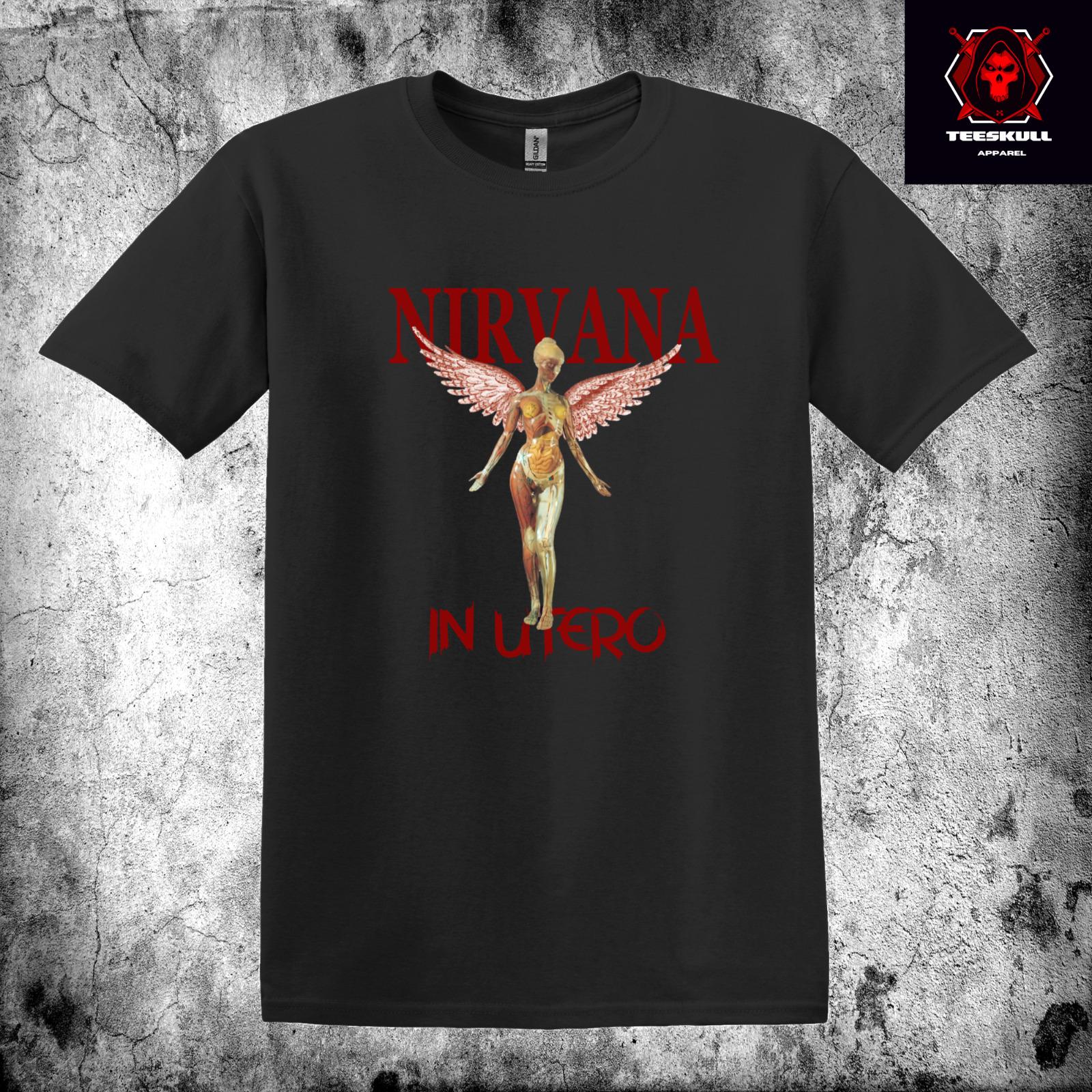 

26 Nirvana In Utero Heavy Metal Rock Band Unisex Heavy Cotton T-SHIRT S-3XL Unisex T-Shirt XXXL