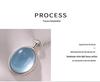 High-End S925 Sterling Silver Natural Aquamarine Oval Pendant Necklace for Women