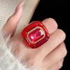 Candy Color Acrylic Resin Ring Exaggerated Big Dome Plain Ring Geometric Ring  Jewelry Gifts