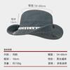 Denim bucket hat women's spring summer outdoor mountaineering basin hat big head circumference couple versatile washbasin hat