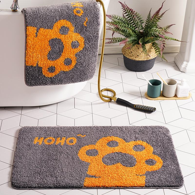 Geometric Bathroom Floor Mat Entrance Carpet Bedroom Door Toilet Door Mat Absorbent Foot Mat Bath