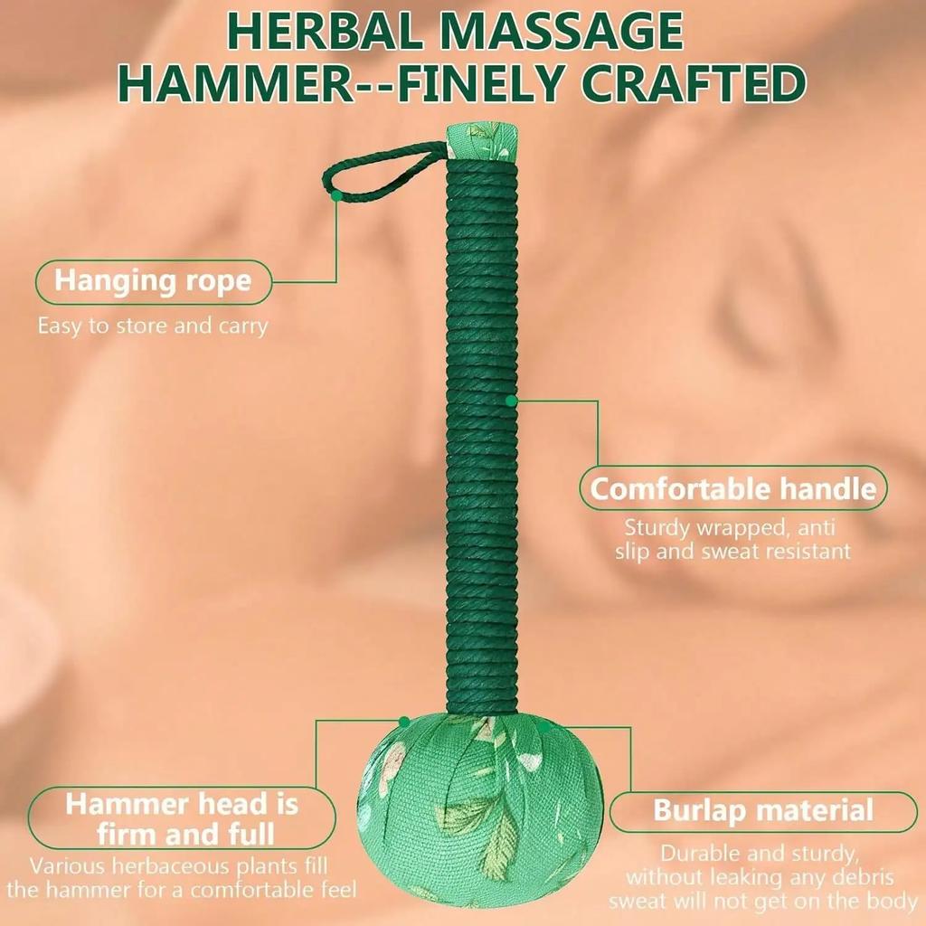 Lymphdrainage Hammer Manueller Körpermassagehammer, Klopfmassagegerät mit langem Griff zur Linderung von Rückenschmerzen