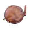Vegetable Tanned Cowhide Coin Purse, Vintage Handmade Color Polishing, Vintage Round Personalized Coin Bag, Headphone Bag, Compact for Women
