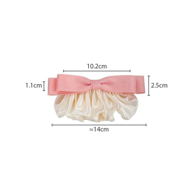Korean Retro Satin Pleated Hairpin Spring Clip Women Hair Clip Barrettes Headwear Hairgrips Hair Accessories Hair Styling Tool