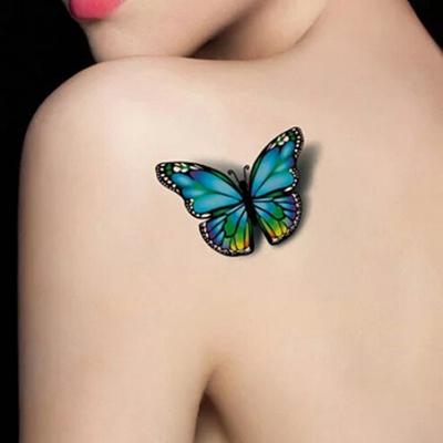 3D Multicolor Butterfly Pattern Waterproof Temporary Removable Tattoo Art Sticker