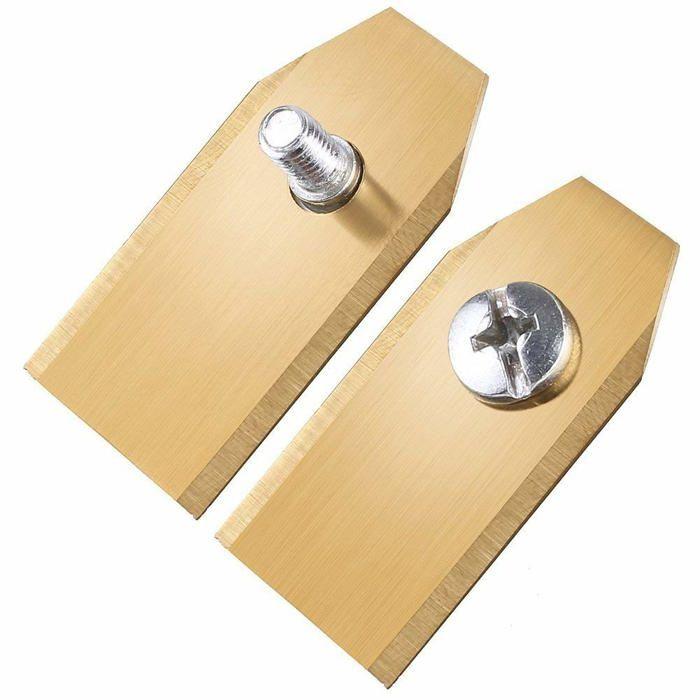 AIMOONSA 45 lames titane + 45 vis pour tondeuse robot Husqvarna/Automower/Gardena 35×18×0,75 mm