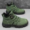 Winter New Style, High Top, Plush and Thickened, Men's Cotton Shoes, Swivel Buckle, Trendy Men's Shoes, British Style, Boots
