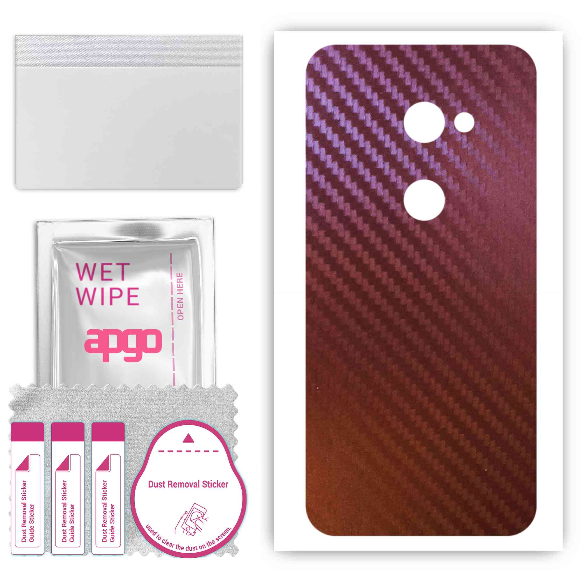 

apgo skin sticker film foil vinyl for the BACK compatible with Sharp Aquos Zero, scratch-resistant, easy to install - Carbon Chameleon CAKA5