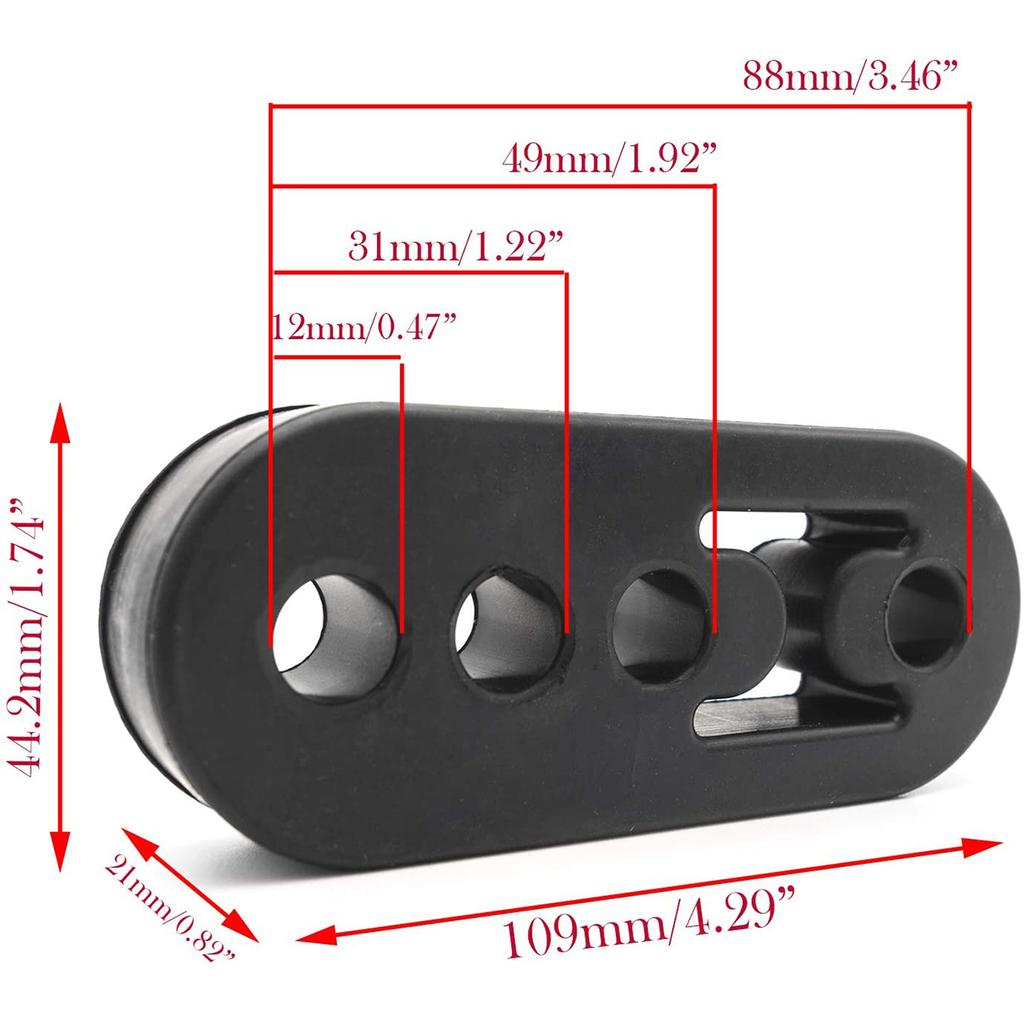 4/8 Stück Auspuffaufhängungen Gummihalterung Halterungen Schalldämpferhalterung zum Schutz des Autosystems Universelles Autozubehör
