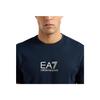 Emporio Armani EA7 Logo Knit Slim Fit Crew Neck Short Sleeve T-Shirt Men Tops Navy-Blue 7M000301-AF13739-UB102