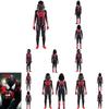 Black Spiderman Cosplay Costume Hooded Bodysuit Halloween Carnival Role Play For Kids And Adults