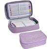 Large Capacity Pencil Pen Triple 72 Pencil Stationery Makeup Colored Art Brush Art Supplies Small Item Storage Art Business Purple Case, 3-story,