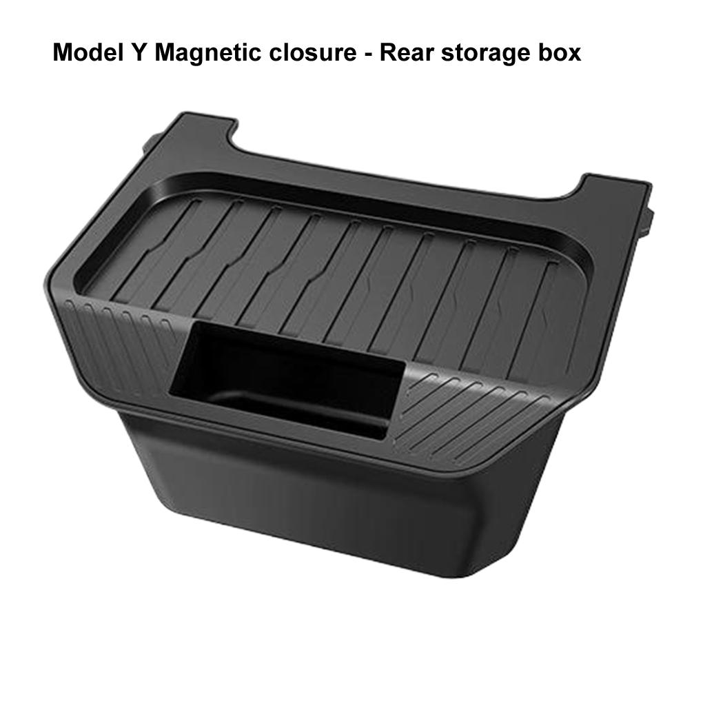 ABS ForTesla Model Y Rear Storage Box Organizer Magnetic Closure For ForTesla Rear Seat Car