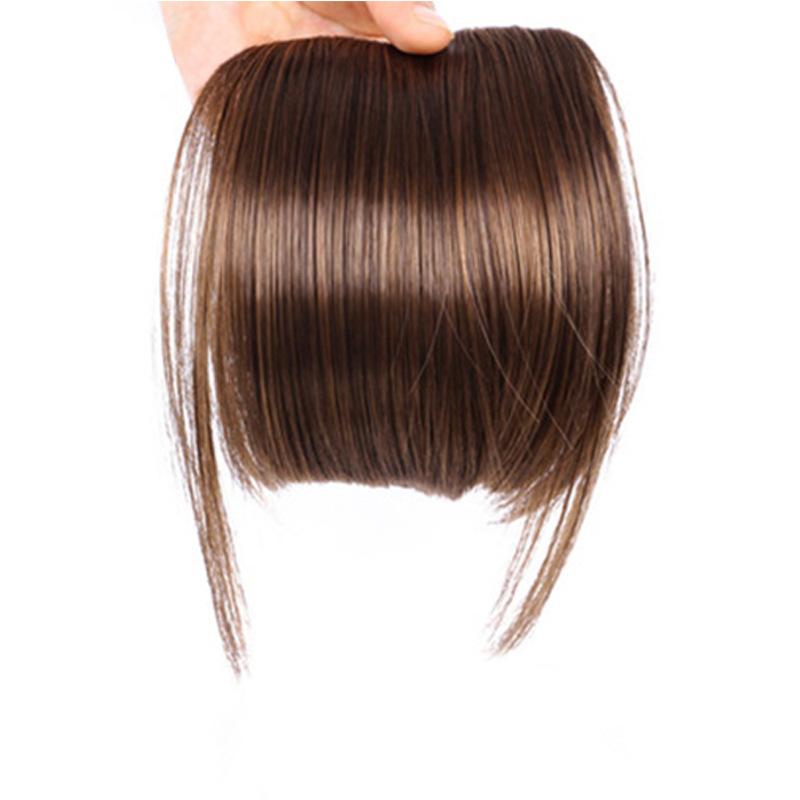 Women's Natural Replacement of Air Bangs, Covering the Hairline, Double Sideburns, and Bangs Wig Pieces