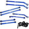 High Clearance 4 Links Set Aluminum Linkage for Traxxas 1/18 TRX4M K10 F-150 Upgrade Parts RC Crawler Car (Dark Blue)
