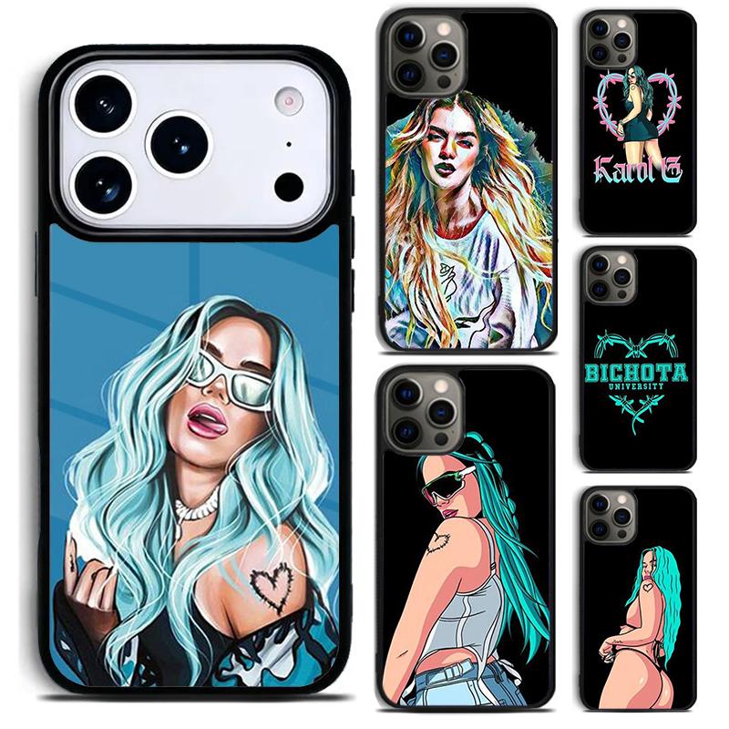 Karol G soft Phone Case for iPhone 17 16 15 Pro Max Air 14 13 12 11 Plus Shockproof Cover