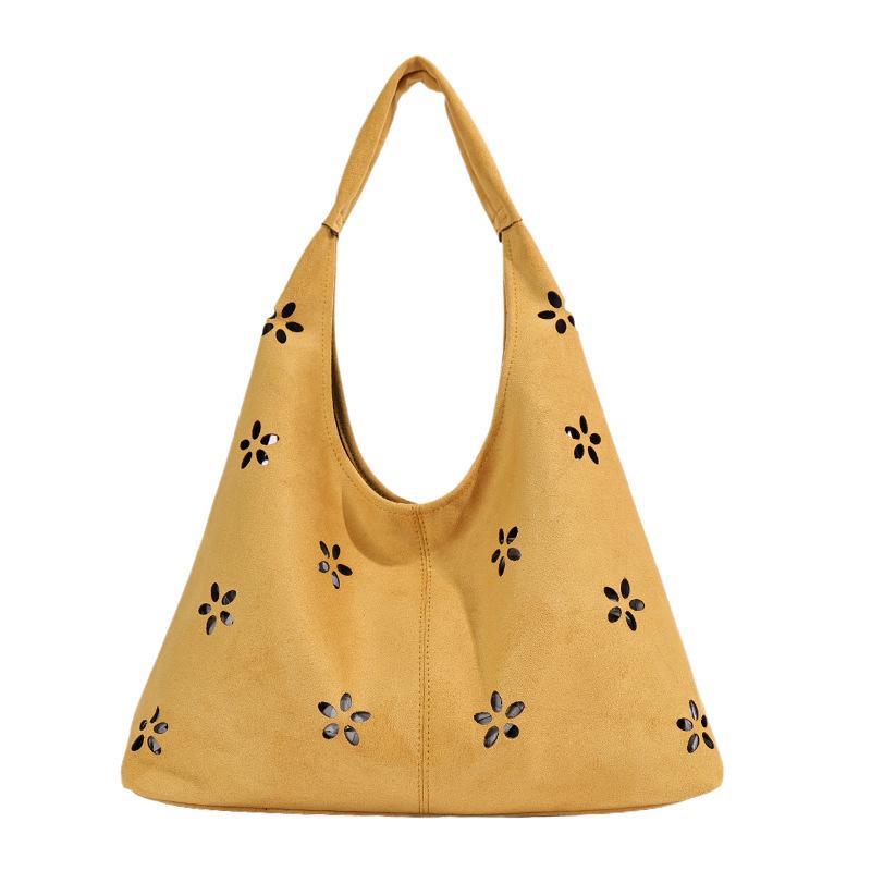 Tote Bag Retro Mother-Daughter Bag Hollowed-Out Trendy Single Shoulder Crossbody Bag