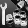 5pcs Metal Tire Valves Caps Corrosion Resistant Caps Hexagonal Designs Dust Proof Rubber Seal for Car & Motorcycles
