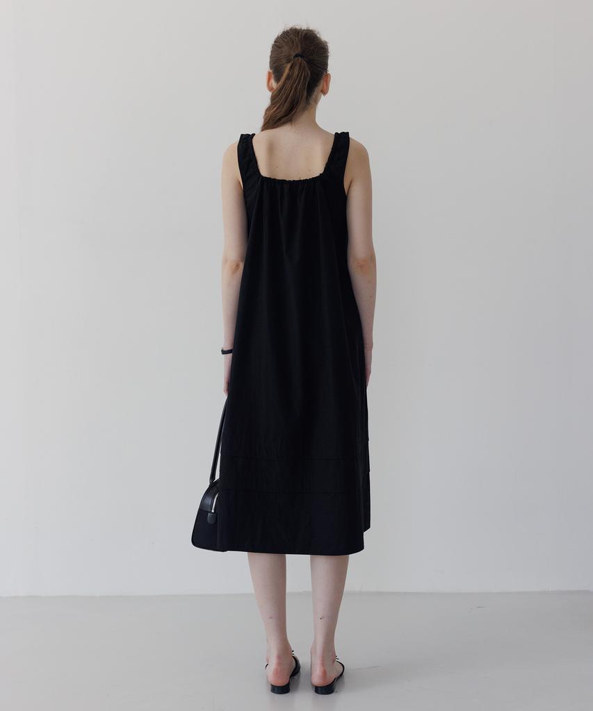 TTUDEMENT Sleeveless Long Dress Black