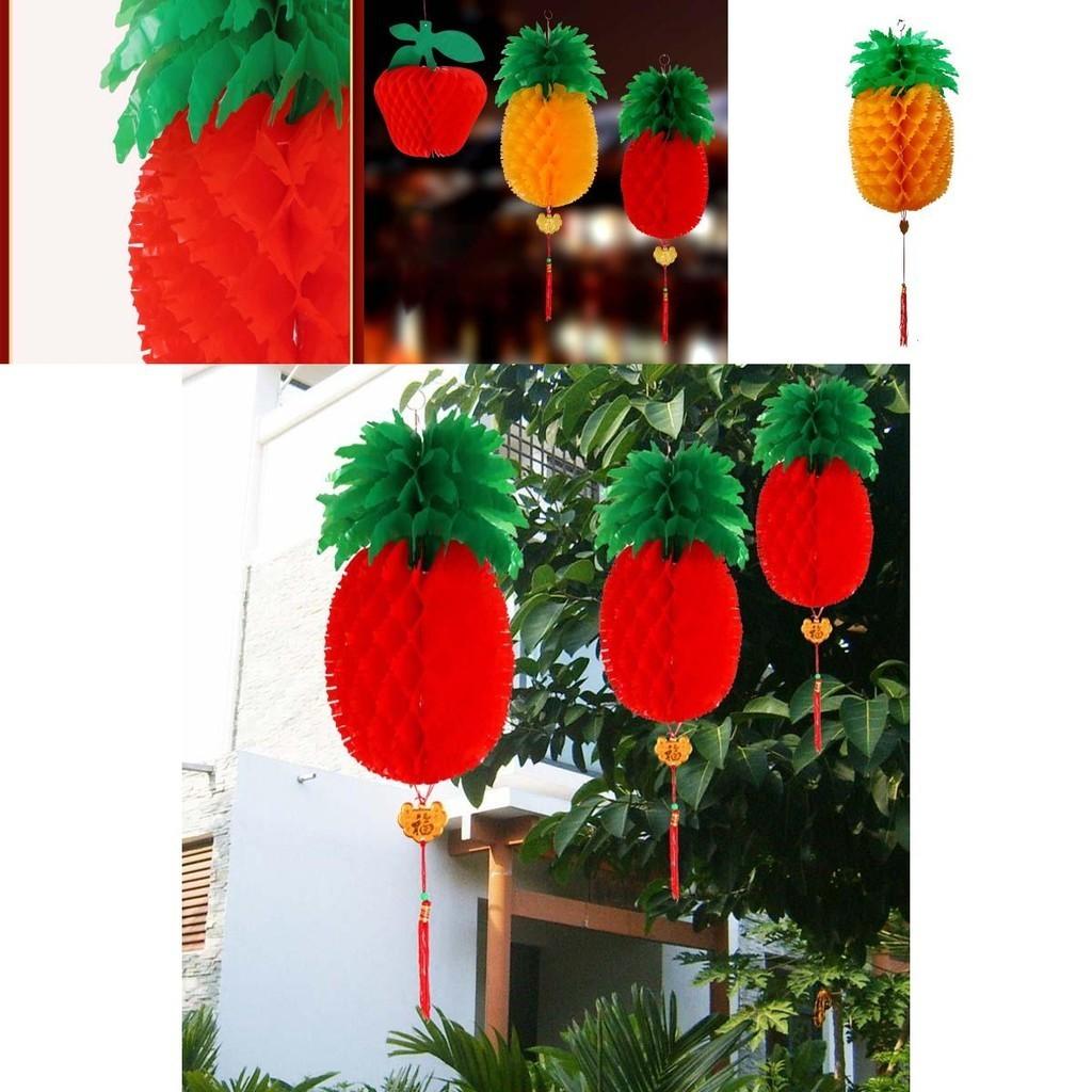 Vibrant Pineapple Apple Lanterns Perfect For Chinese New Year And Festive Home Decorations
