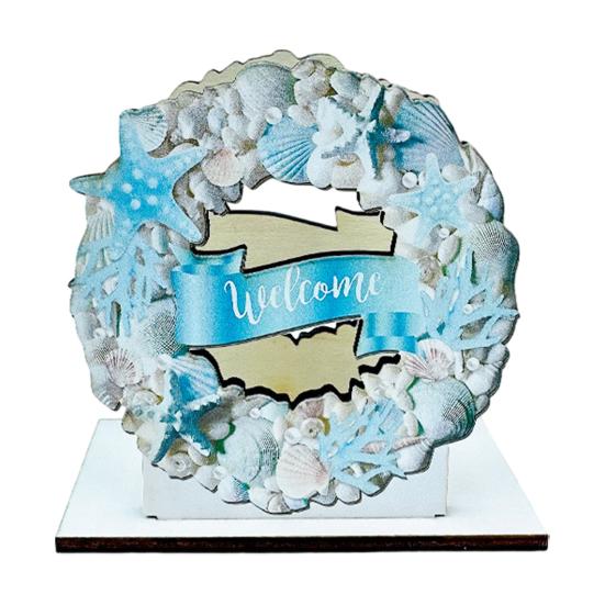Wooden Napkin Holder, with High-Definition UV Printing Cartoon Design, Stable Base Napkin Dispenser for Kitchen Dining Table