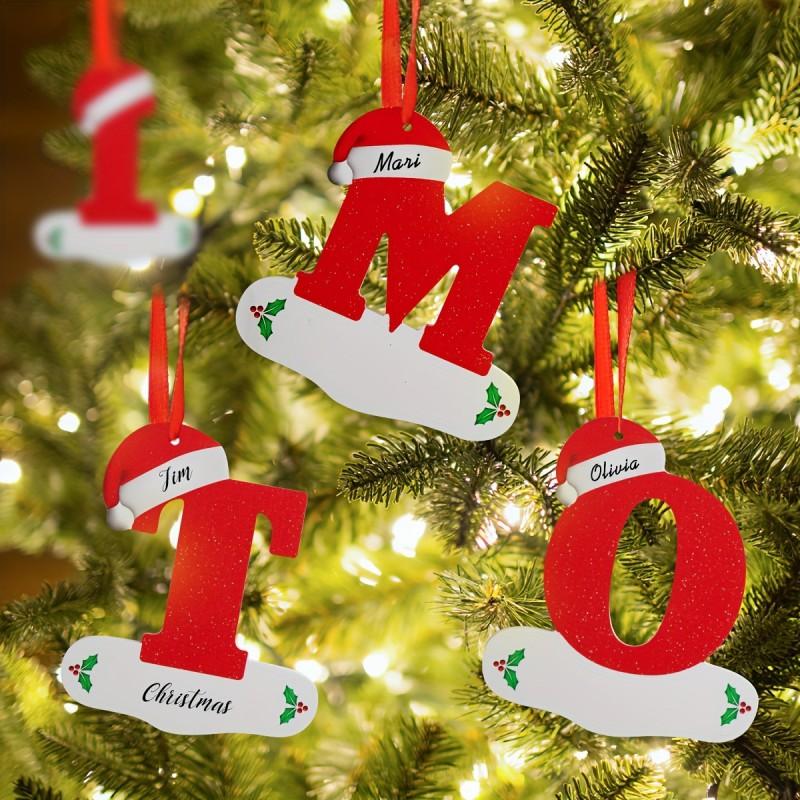26 Letters Christmas Pendant Alphabet Ornaments Xmas Tree Hanging Decor 2026 Home Party Navidad New Gift Accessory