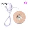 Round Night Light Wide Application Reliable DIY Wood Lamp Base