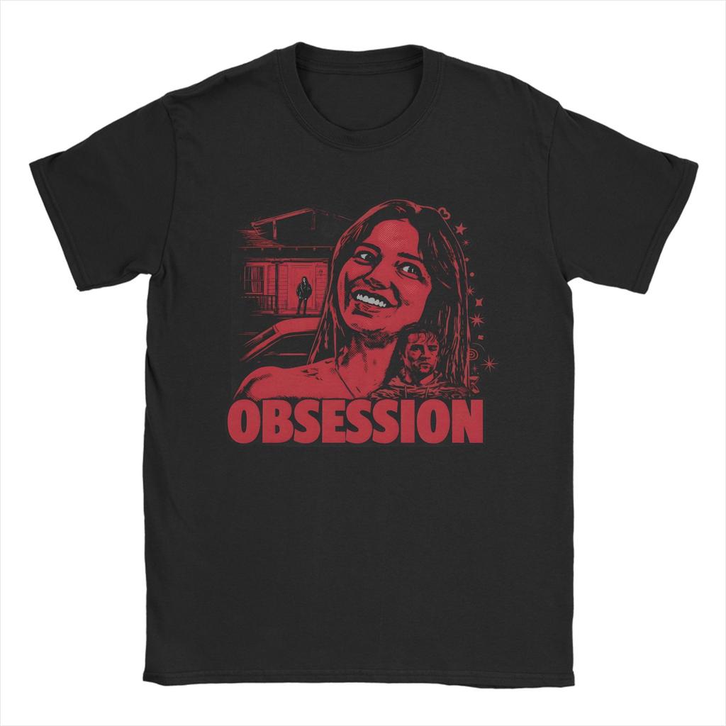 Obsession Film Horreur Vintage T-shirt Pour Unisexe Unisexe 100% Coton T-shirts Loisirs Col Rond T-shirt Manches Courtes Vêtements