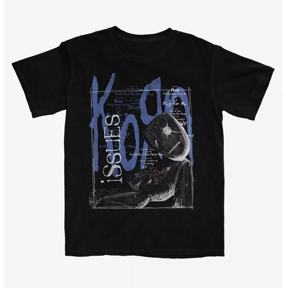 HOT  Korn Issues Ragdoll T-Shirt  Unisex Cotton Black T-shirt  Size Unisex T-Shirt L