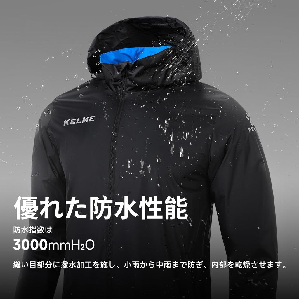 [Kelme] Mountain Parka, Men's Windbreaker, Lightweight, Windproof, Water Repellent, Outdoor Jacket, Outdoor, Climbing, Camping, Running, Hooded, All