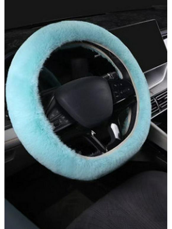 Men's & Women's Anti-Slip Winter Plush Steering Wheel Cover, O-Shape Fleece for Warmth