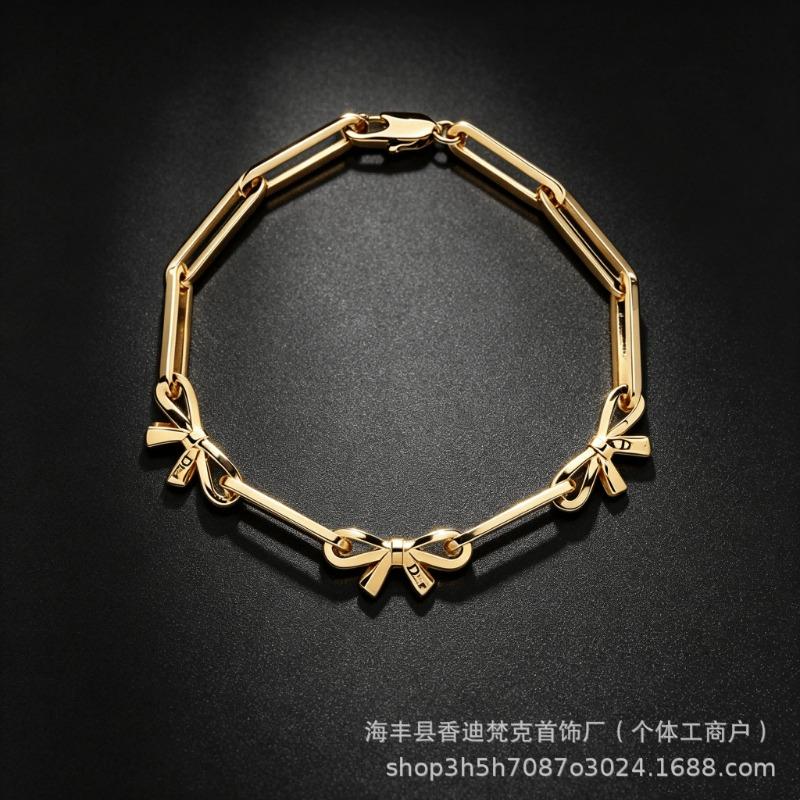 Hot-selling spring and summer new products, bow necklace, bracelet, stud earrings, women's fashion suit.