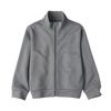 MUJI Recycled Polyester Jersey Jacket Size CBA07A3S (Kids), Unisex, Gray, 110,