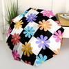 1pc Floral Checkered Automatic Open/Close Umbrella, Portable Folding Umbrella for Travel, Themed Events, It is suitable as a gift for various festival