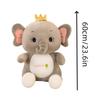 Kreative Krone Elefant Stofftier, Grau/rosa, Perfekt für Kindergeburtstagsgeschenk, Heimdekoration und mehr, 40cm/15.7in